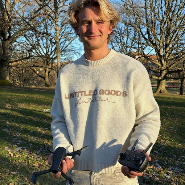 Person holding drone